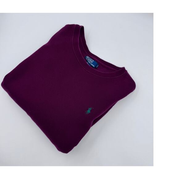 Ralph Lauren Polo Vintage Mens Maroon Crewneck Sweatshirt XXL - Picture 1 of 4